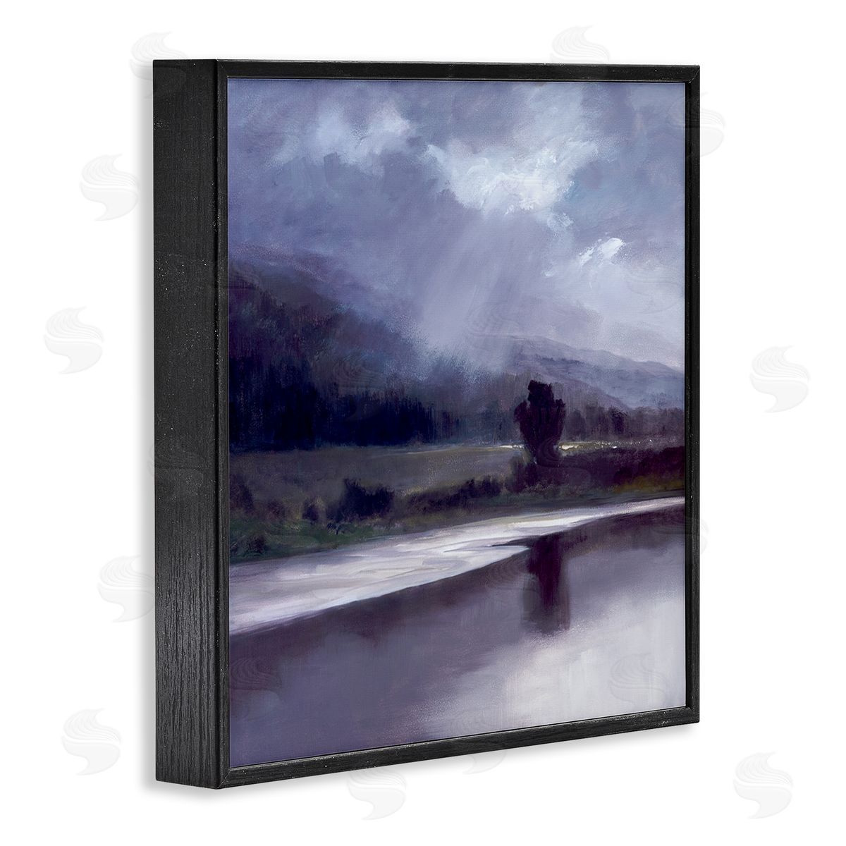 Sheila Finch Storm Clouds Abstract Landscape Black Framed Giclee Wall Art