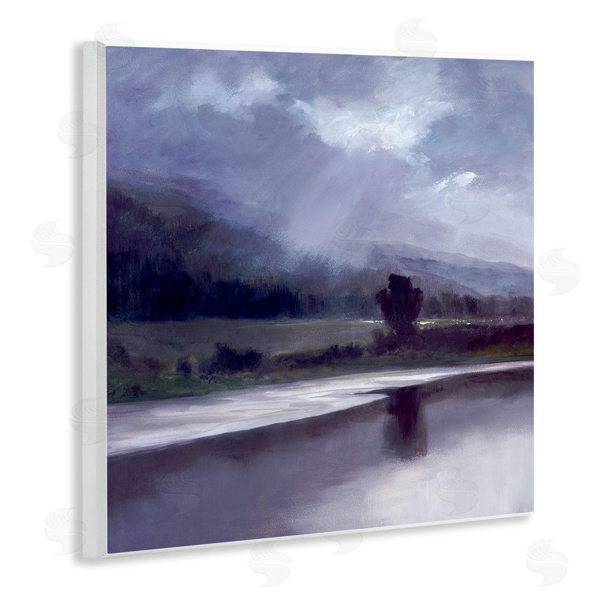 Sheila Finch Storm Clouds Abstract Landscape Wall Plaque Art