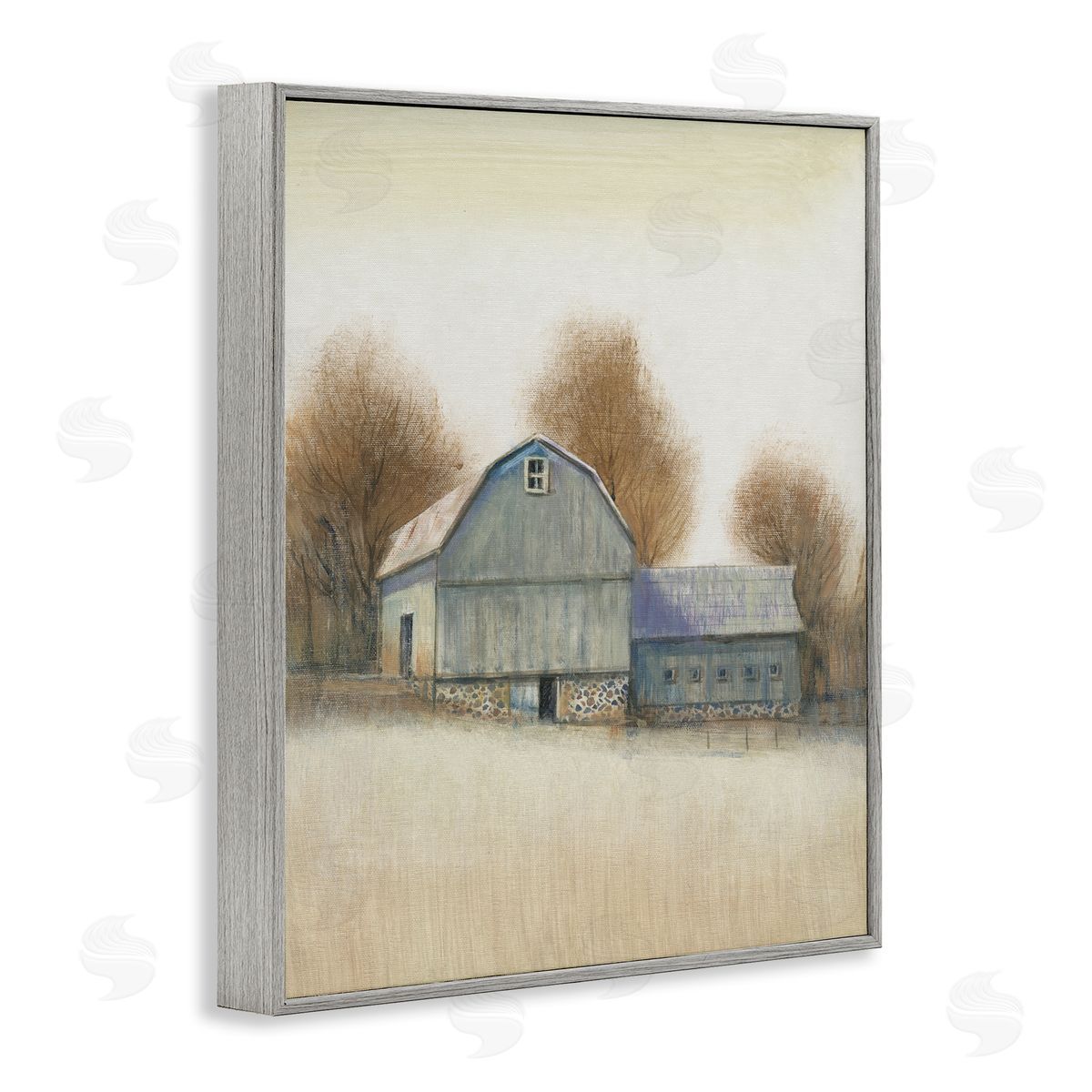 Tim O'Toole Vintage Barn Autumn Tones Gray Framed Giclee Wall Art
