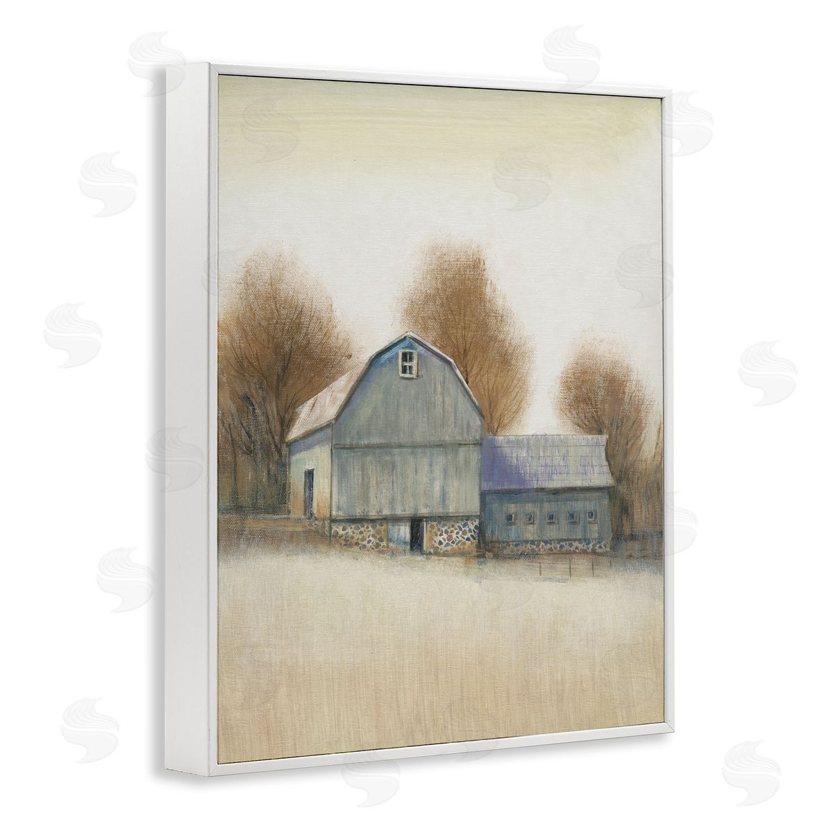 Tim O'Toole Vintage Barn Autumn Tones White Framed Giclee Wall Art