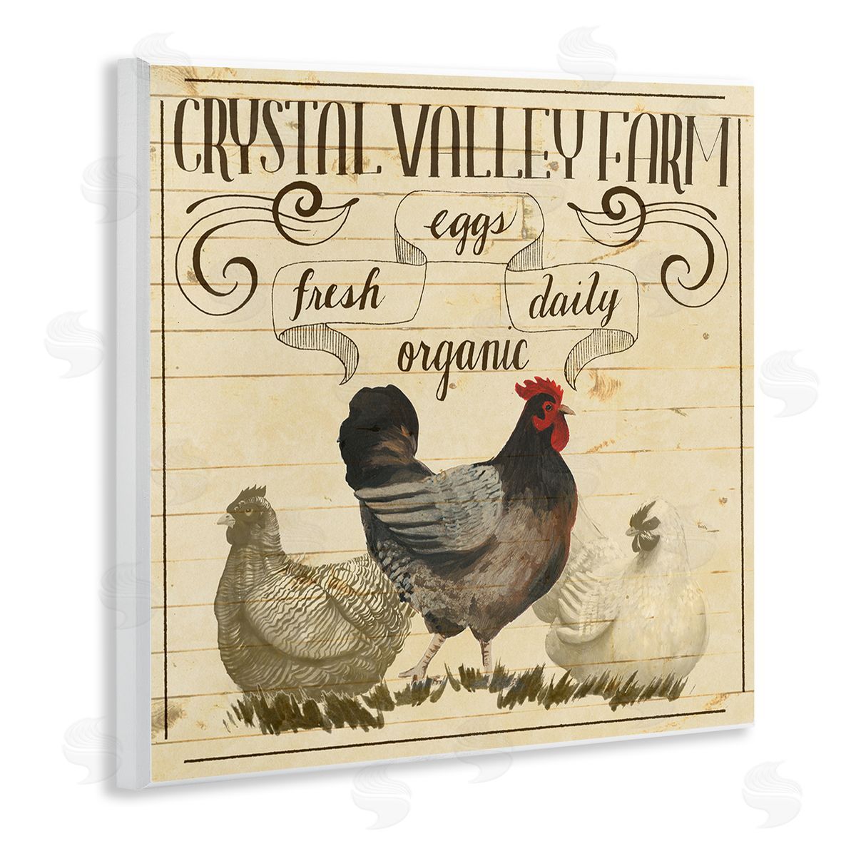Grace Popp Organic Farm Eggs Vintage Wall Plaque Art