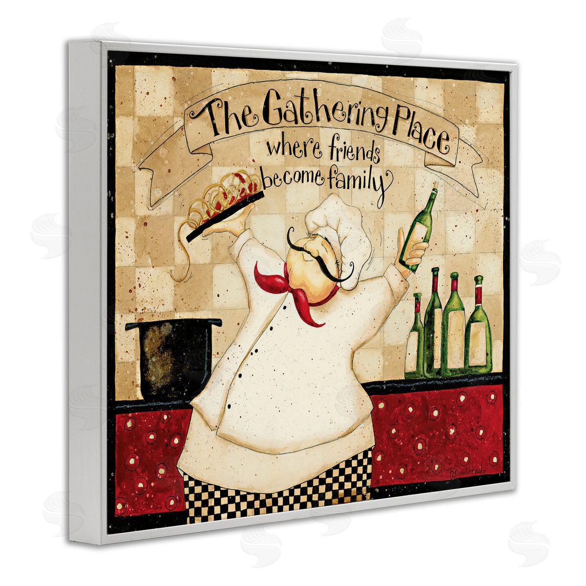 Dan DiPaolo The Gathering Place Vintage Chef White Framed Giclee Wall Art