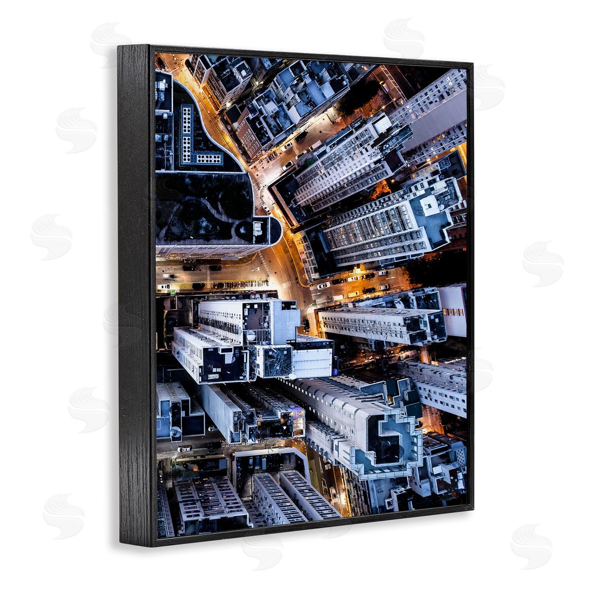PhotoINC. Studio City Streets Aerial Building Architecture Black Framed Giclee Wall Art