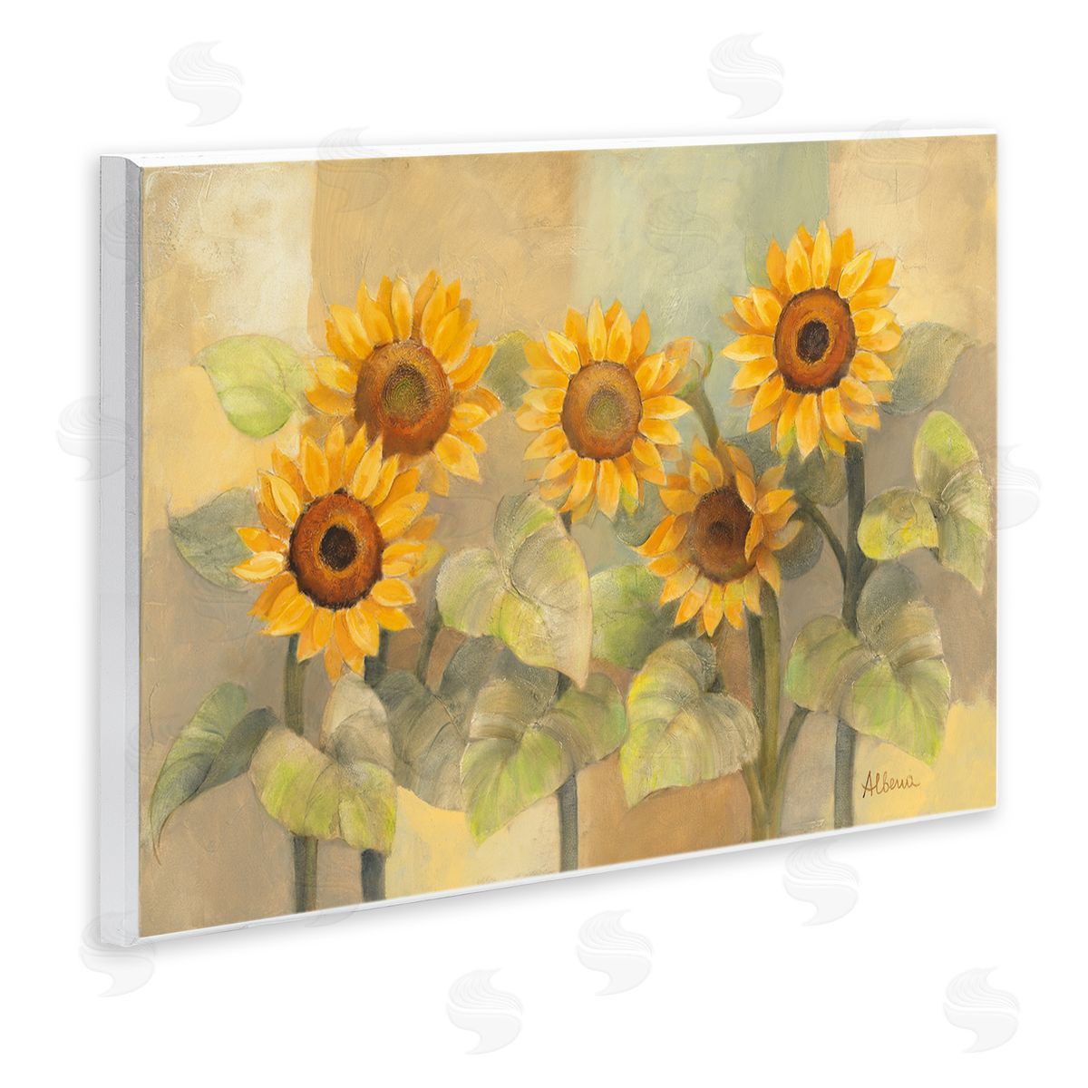Albena Hristova Soft Vintage Sunflower Field Wall Plaque Art
