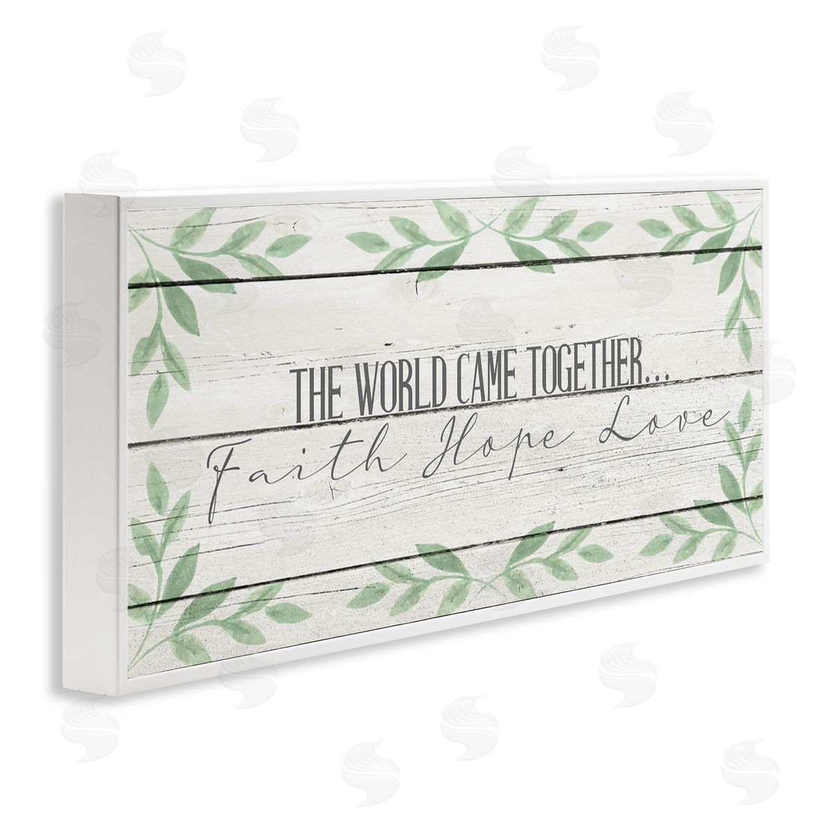 Kim Allen Rustic Inspirational The World Came Together White Framed Giclee Wall Art