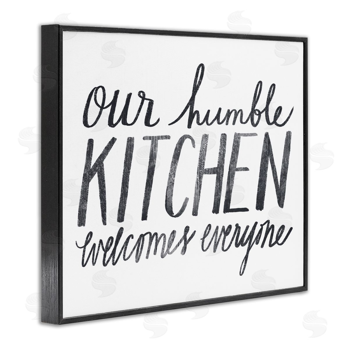 Katie Doucette Our Humble Kitchen Distressed Text Black Framed Giclee Wall Art