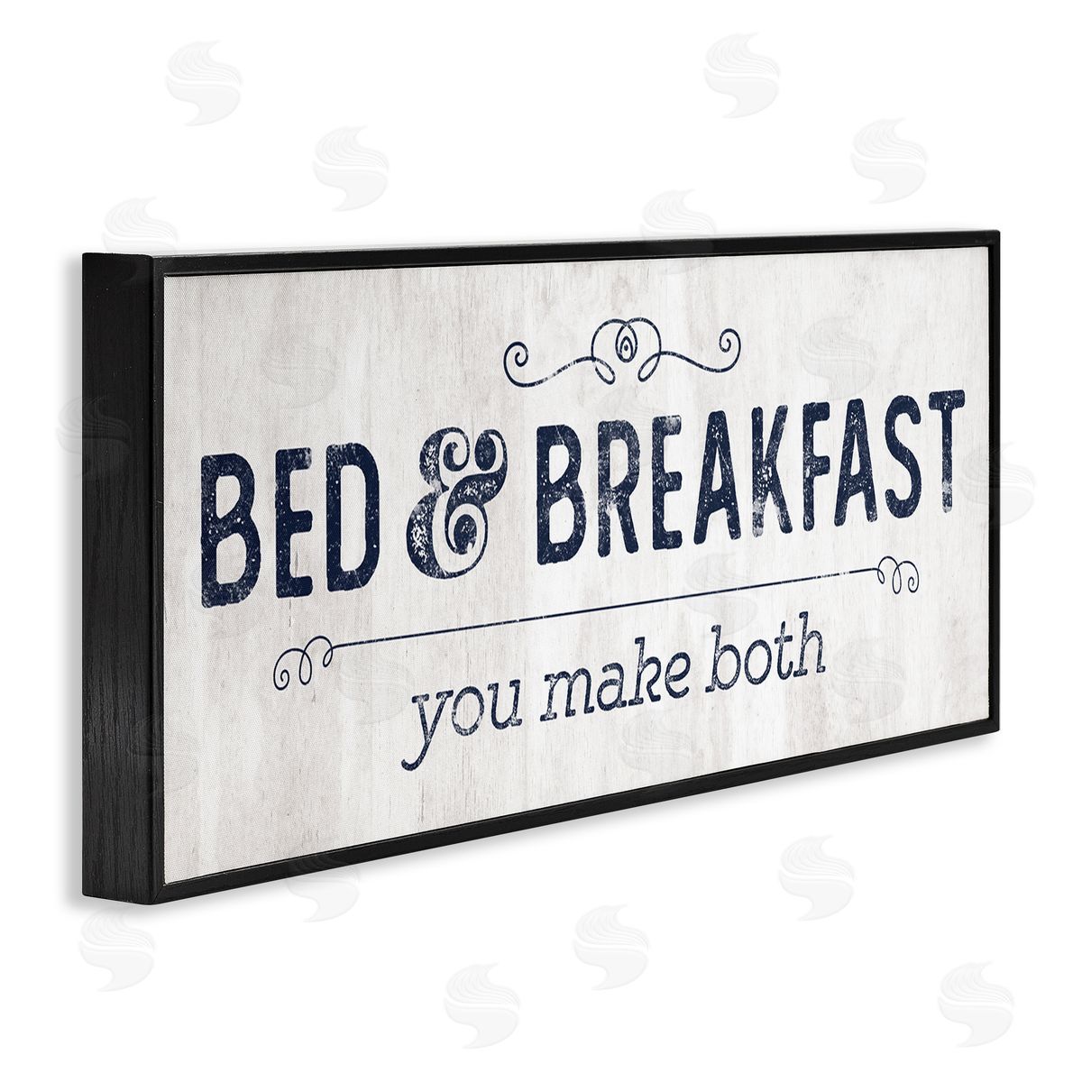 Lady Louise Designs Self-Serve Bed and Breakfast Sign Black Framed Giclee Wall Art