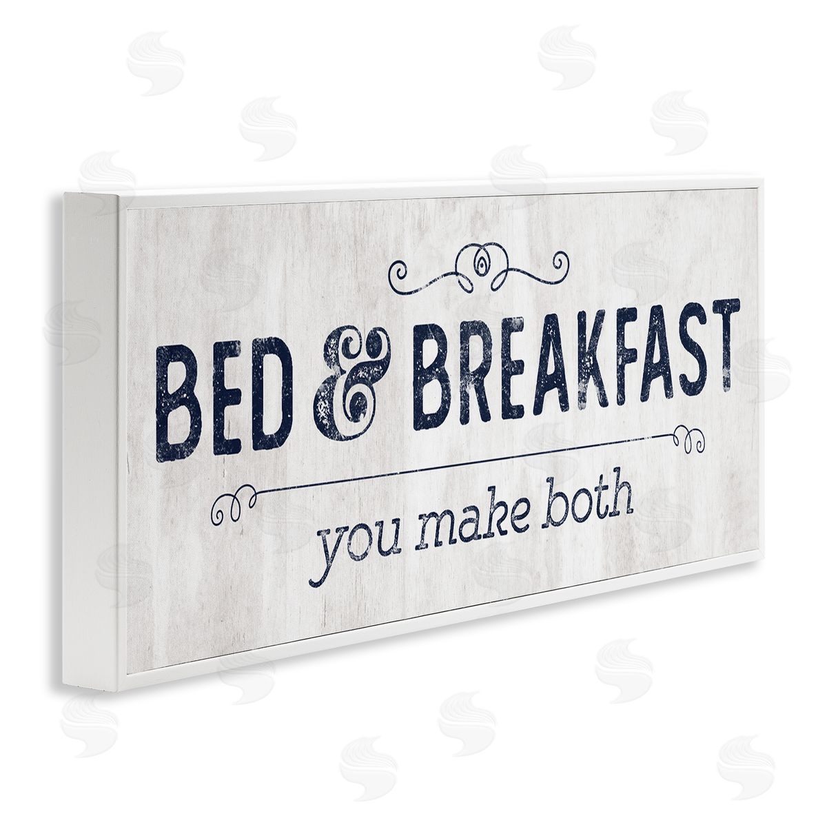 Lady Louise Designs Self-Serve Bed and Breakfast Sign White Framed Giclee Wall Art