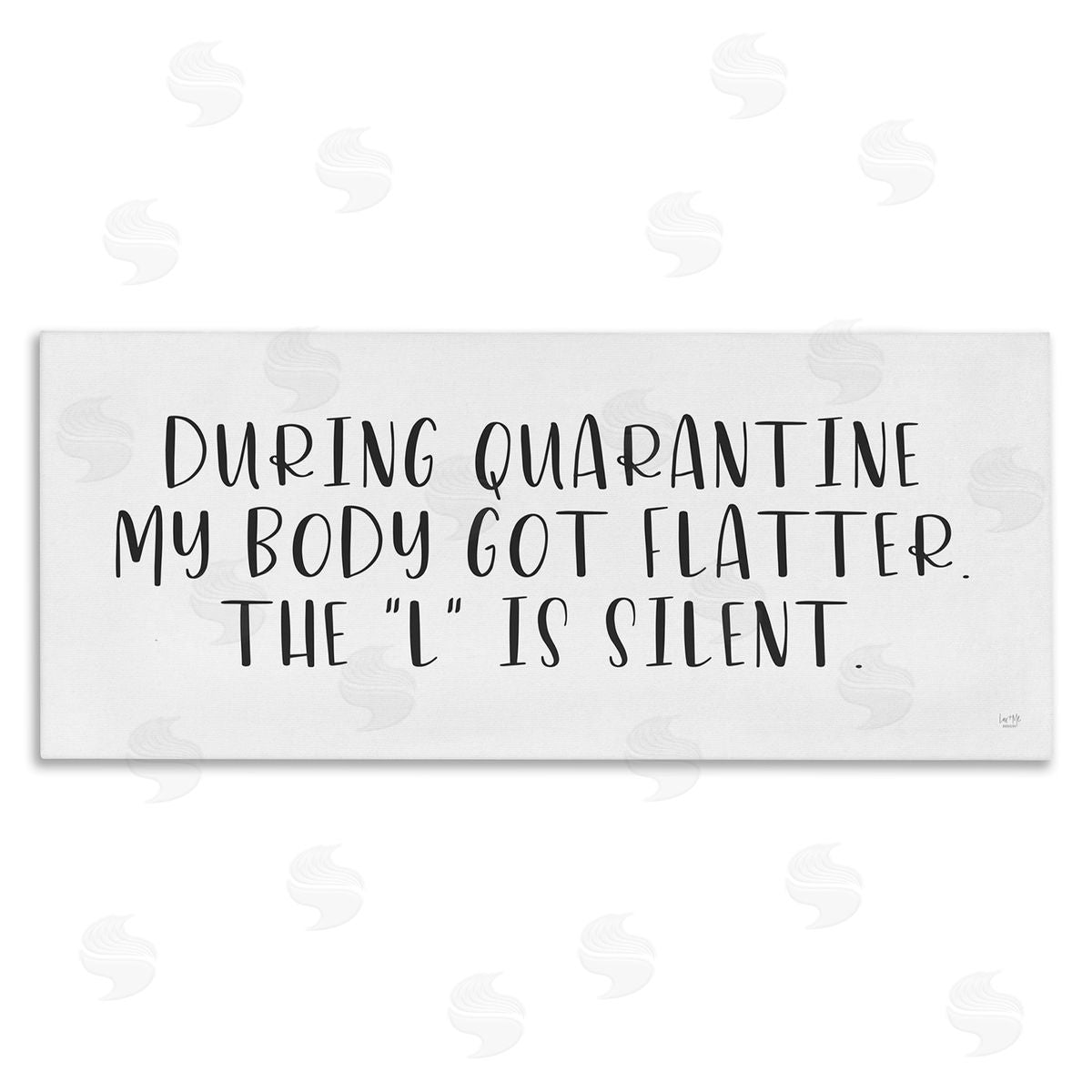 Lux + Me Designs Quarantine Body Weight Humor Canvas Wall Art