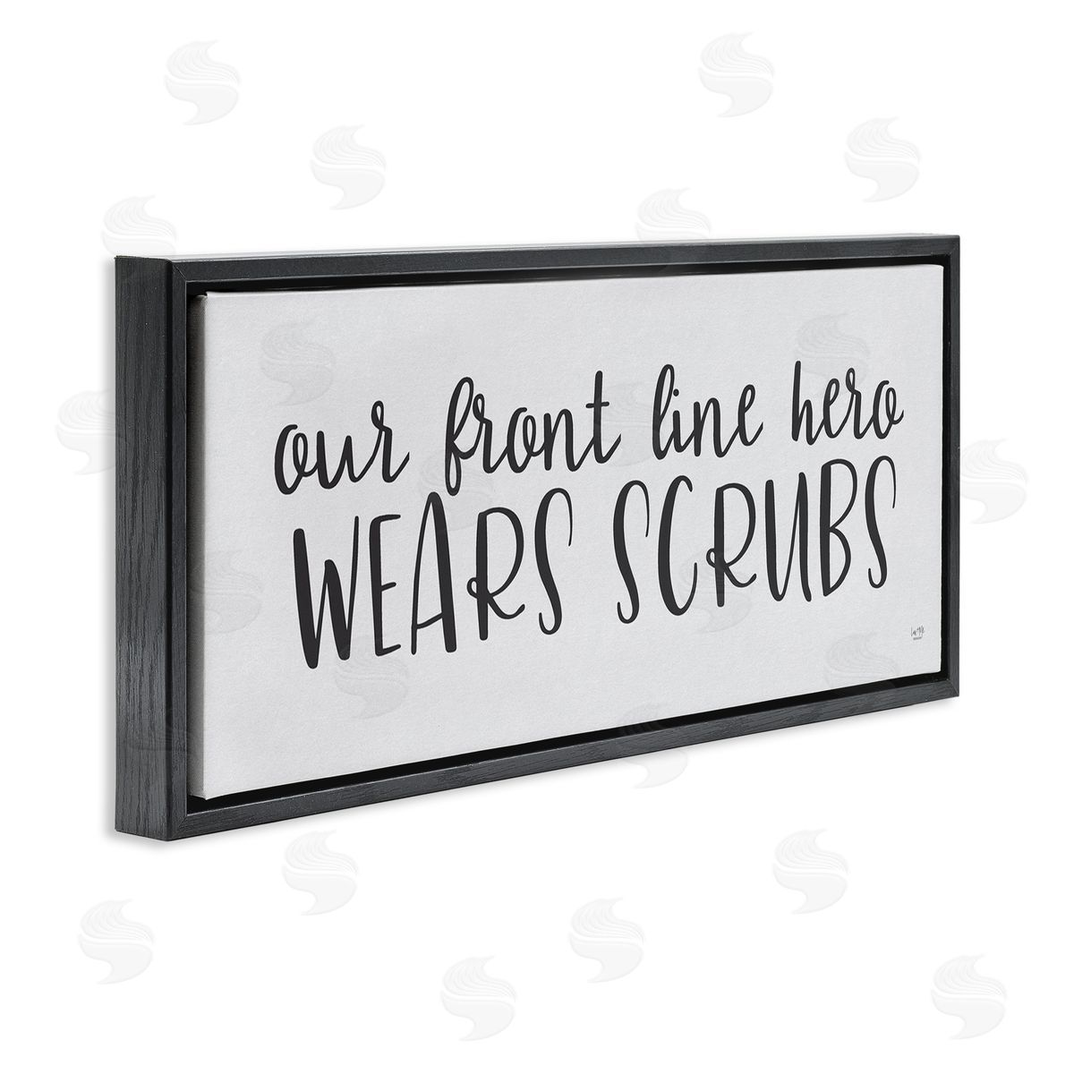 Lux + Me Designs Heroes Wear Scrubs Healthcare Appreciation Black Floater Frame Canvas Art
