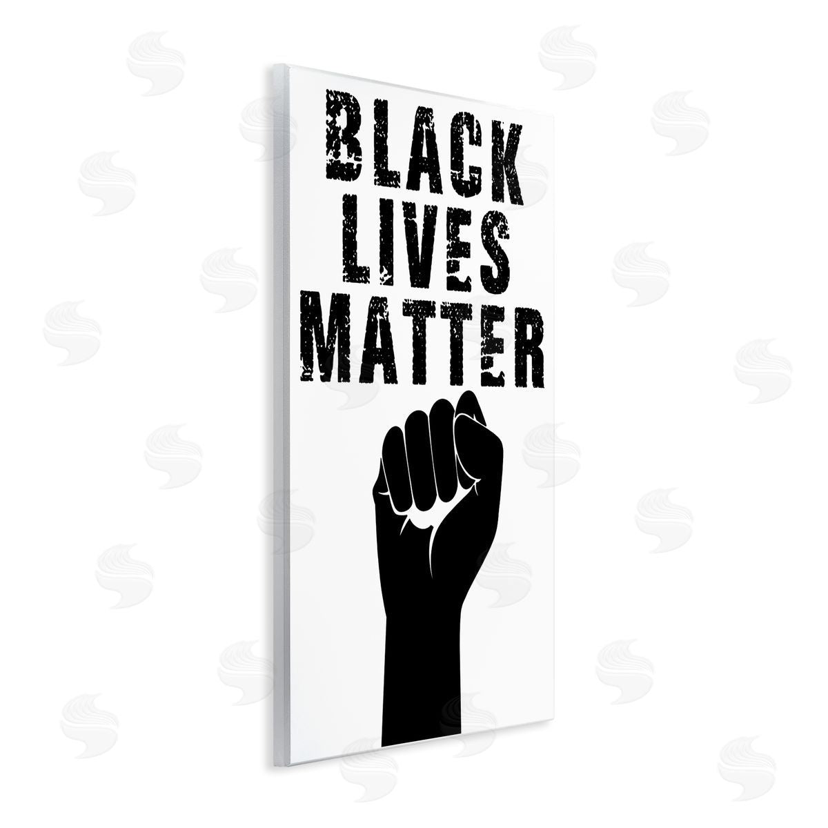 Marcus Prime Black Lives Matter Typography Raised Fist Wall Plaque Art