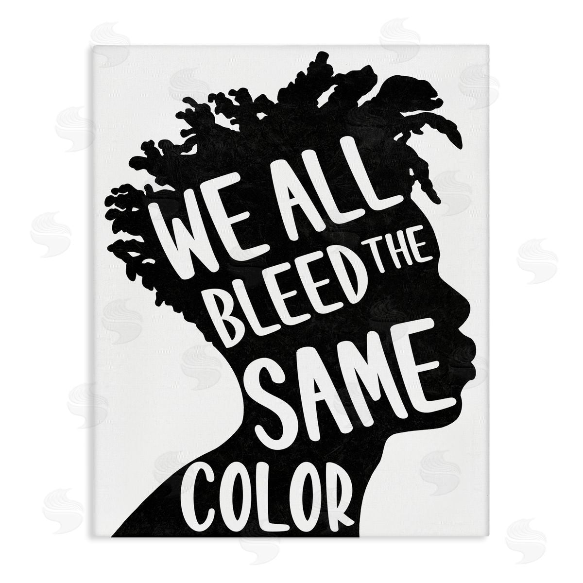 Marcus Prime Bleed Same Color Male Silhouette Portrait Canvas Wall Art