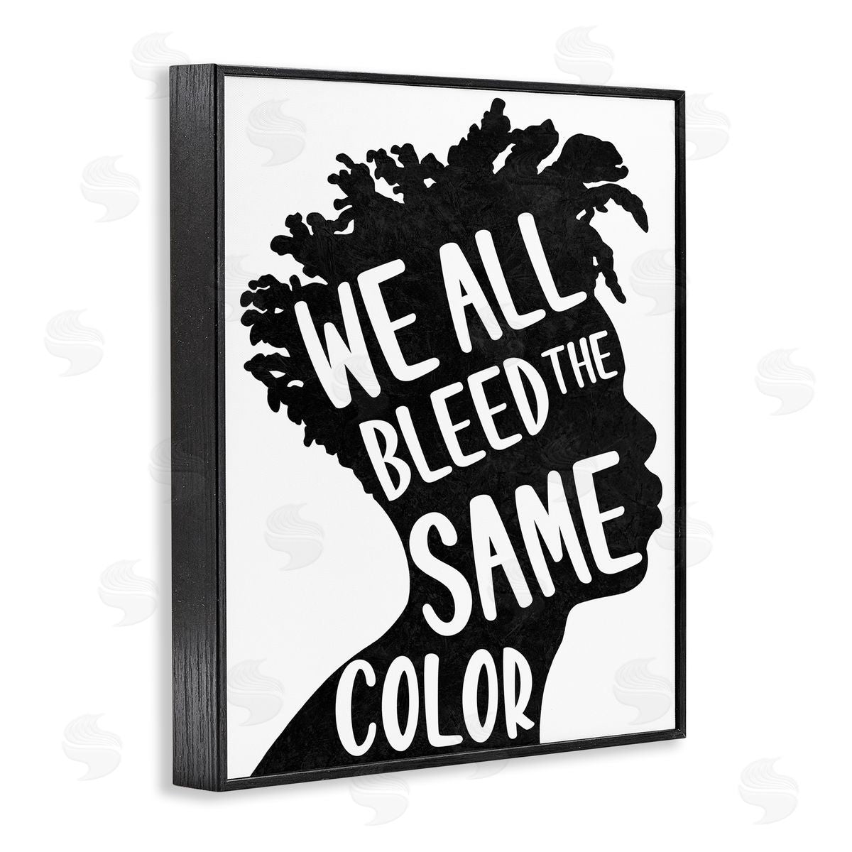 Marcus Prime Bleed Same Color Male Silhouette Portrait Black Framed Giclee Wall Art