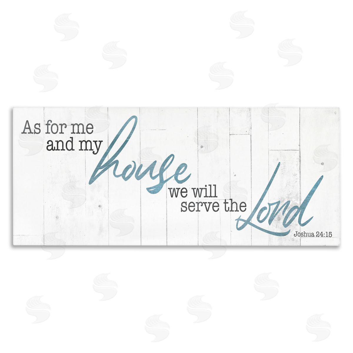 Milli Villa Our House Serves the Lord Rustic  Canvas Wall Art