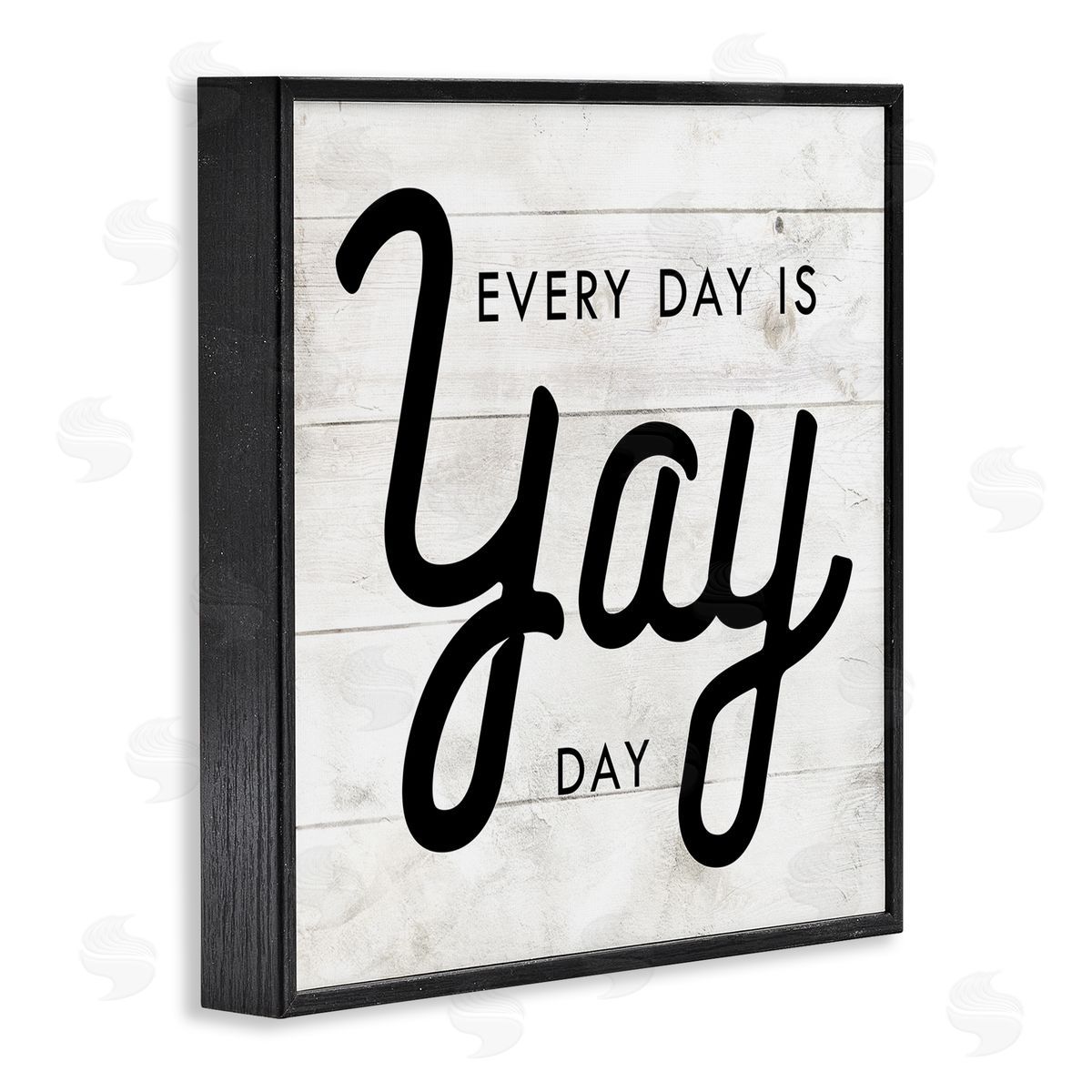 Stupell Studio Everyday Yay Day Rustic Black Framed Giclee Wall Art