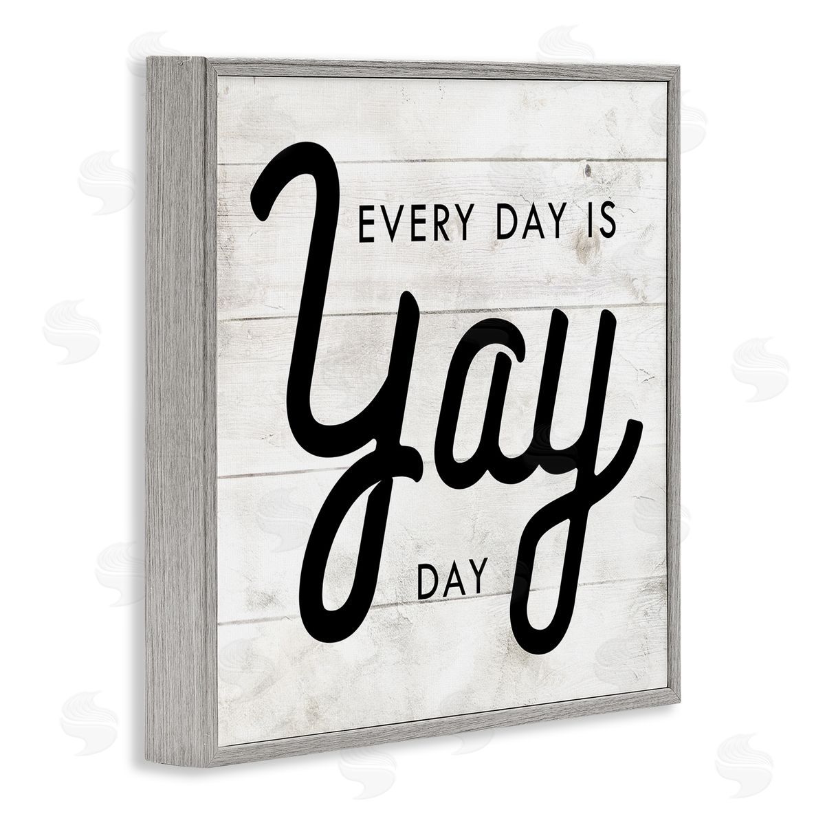 Stupell Studio Everyday Yay Day Rustic Gray Framed Giclee Wall Art