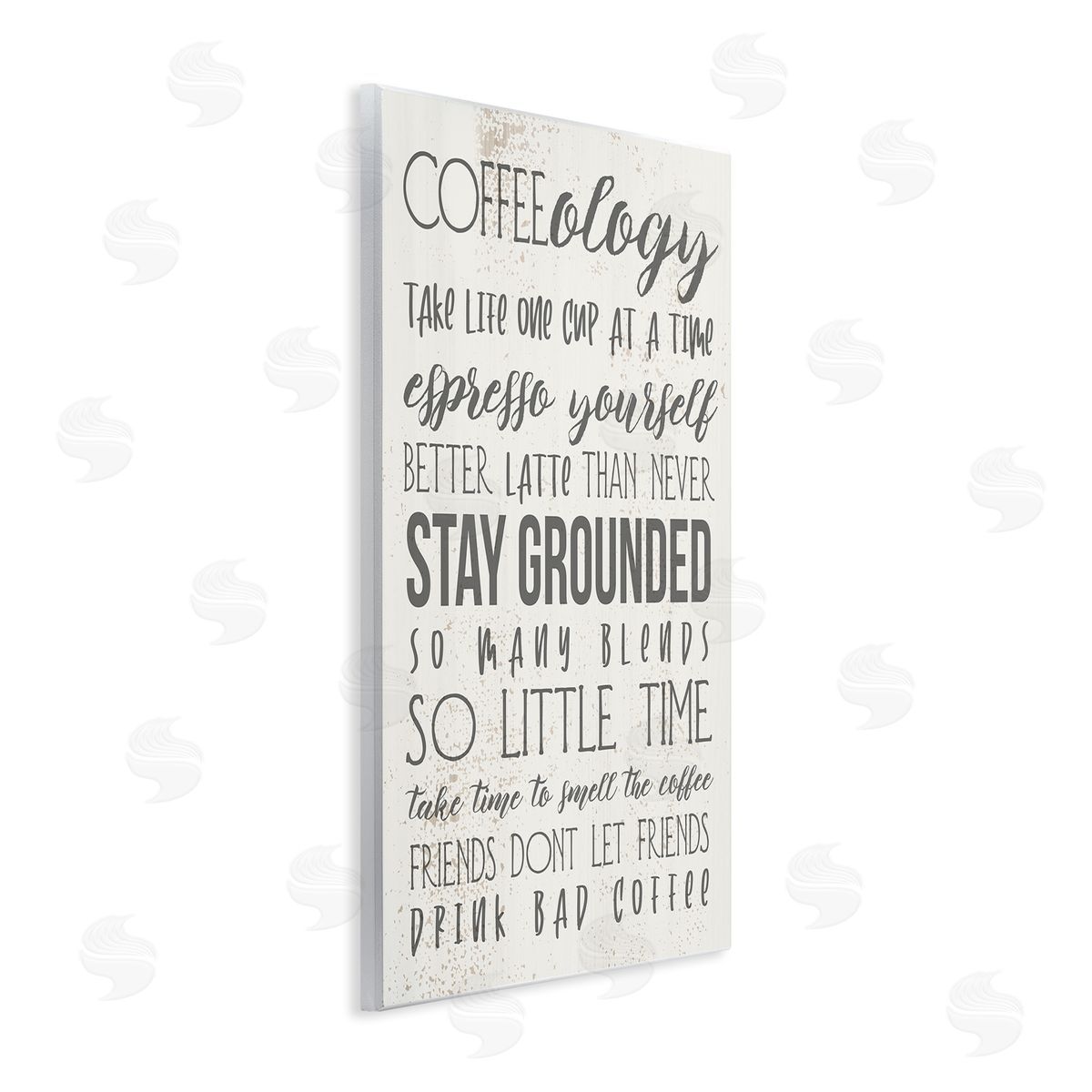 Stupell Studio Coffee-Ology Motivational Puns Kitchen Humor Wall Plaque Art