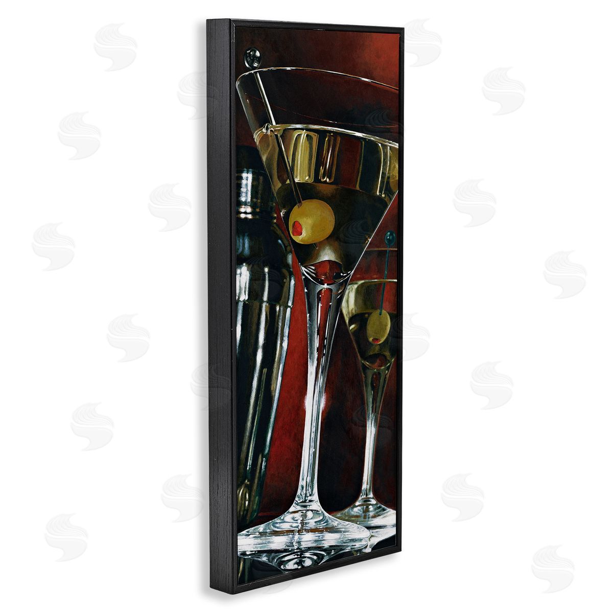 Stefano Ferreri Dirty Martinis Hyper Realistic Painting Black Framed Giclee Wall Art