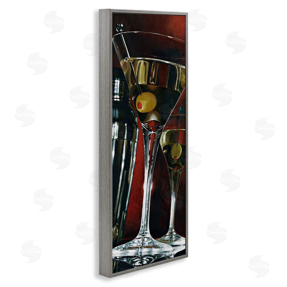 Stefano Ferreri Dirty Martinis Hyper Realistic Painting Gray Framed Giclee Wall Art
