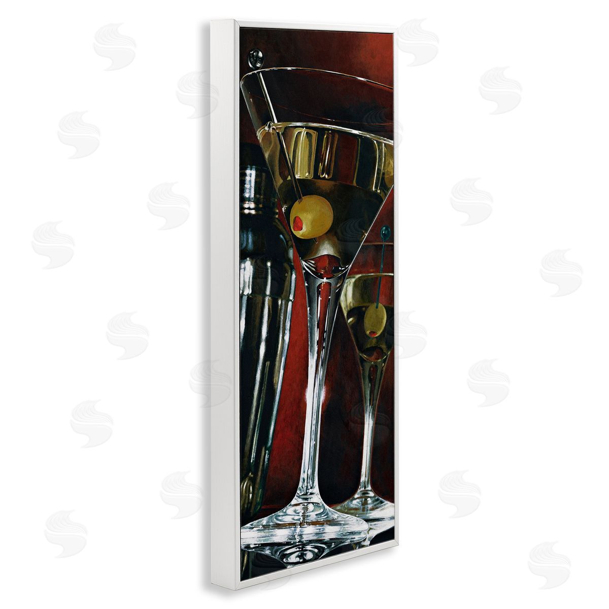 Stefano Ferreri Dirty Martinis Hyper Realistic Painting White Framed Giclee Wall Art