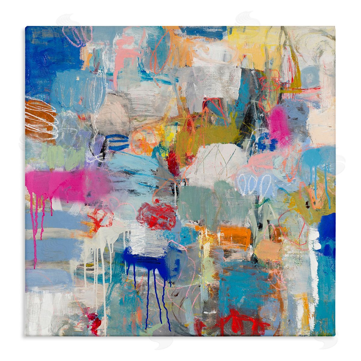 Jeffrey Tover Playful Pop Abstraction Collage Canvas Wall Art