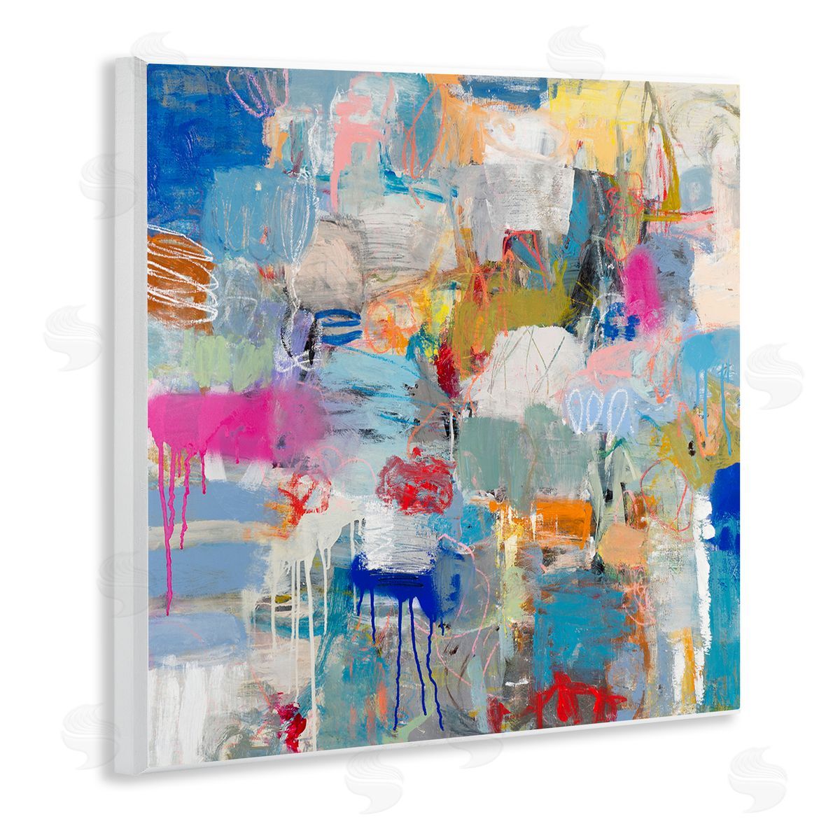 Jeffrey Tover Playful Pop Abstraction Collage Wall Plaque Art