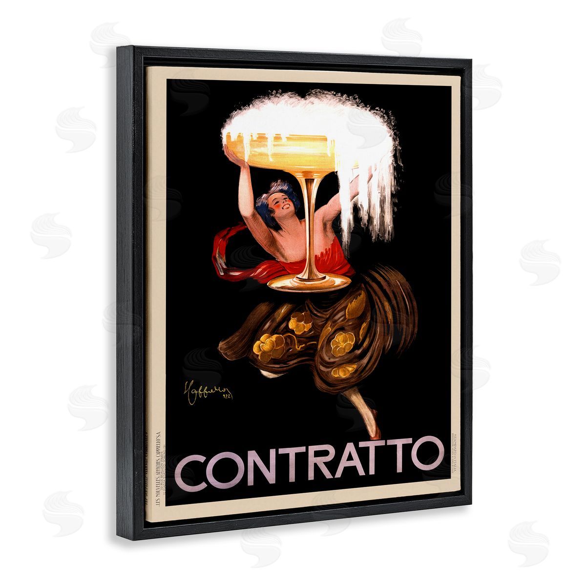 Anonymous Vintage Vermouth Cocktail Advertisement Black Floater Frame Canvas Art