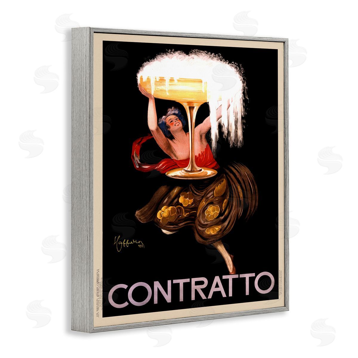 Anonymous Vintage Vermouth Cocktail Advertisement Gray Framed Giclee Wall Art