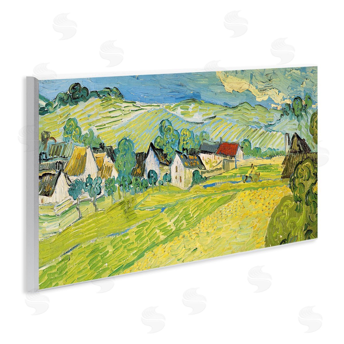 Van Gogh Sunny View Painting Wood Plaque Wall Art, Home Decor by Vincent Van Gogh
