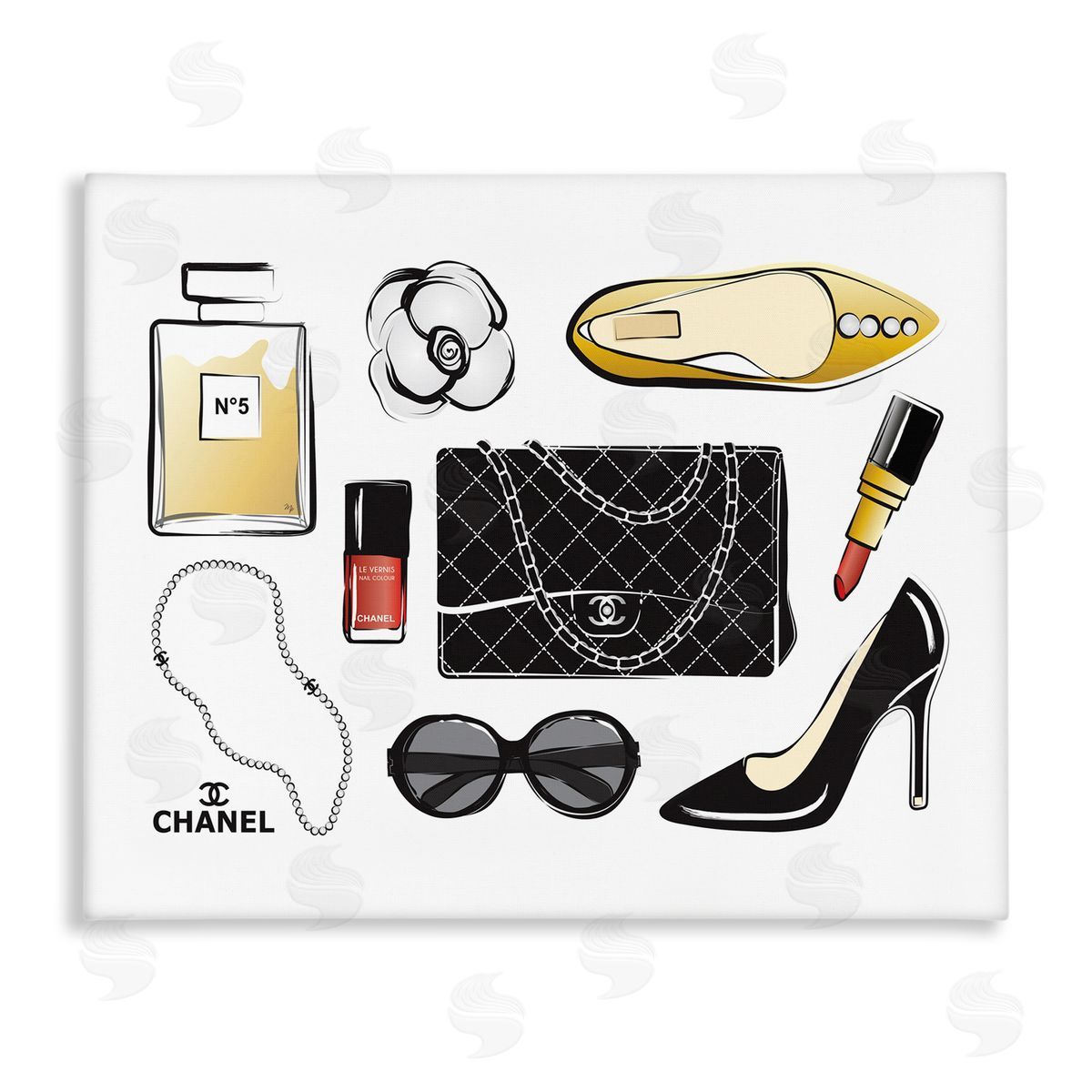 Martina Pavlova Designer Fashion Accessories Glam Canvas Wall Art