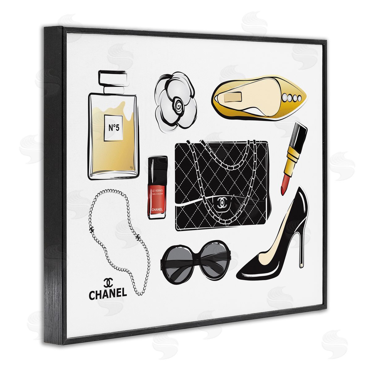 Martina Pavlova Designer Fashion Accessories Glam Black Framed Giclee Wall Art