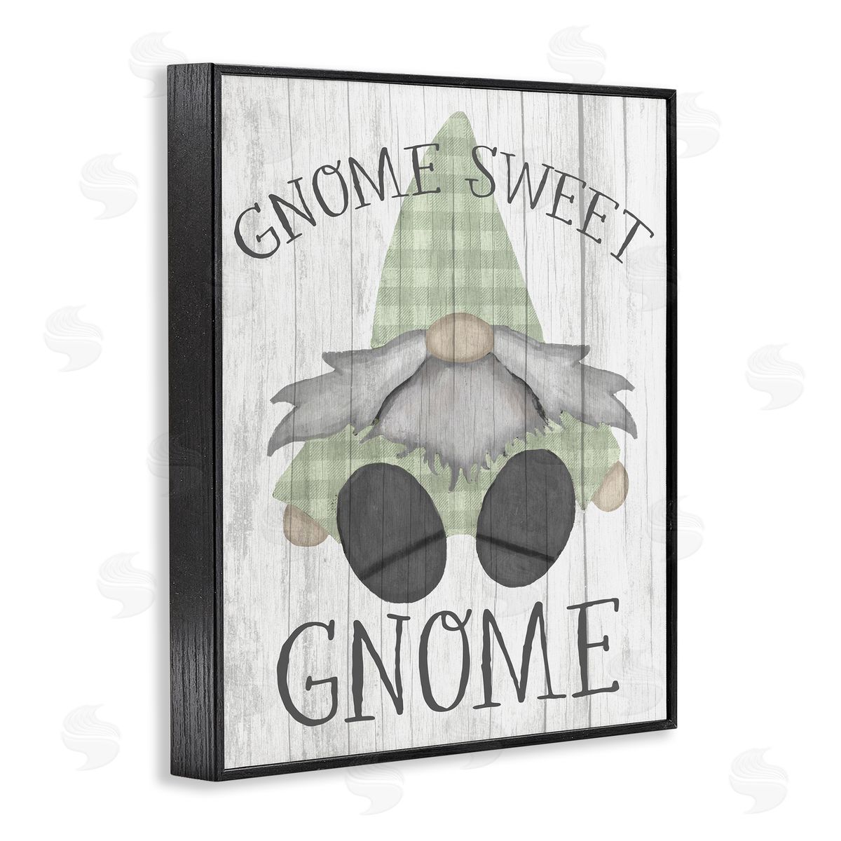 Stupell Studio Gnome Sweet Gnome Garden Pun Black Framed Giclee Wall Art
