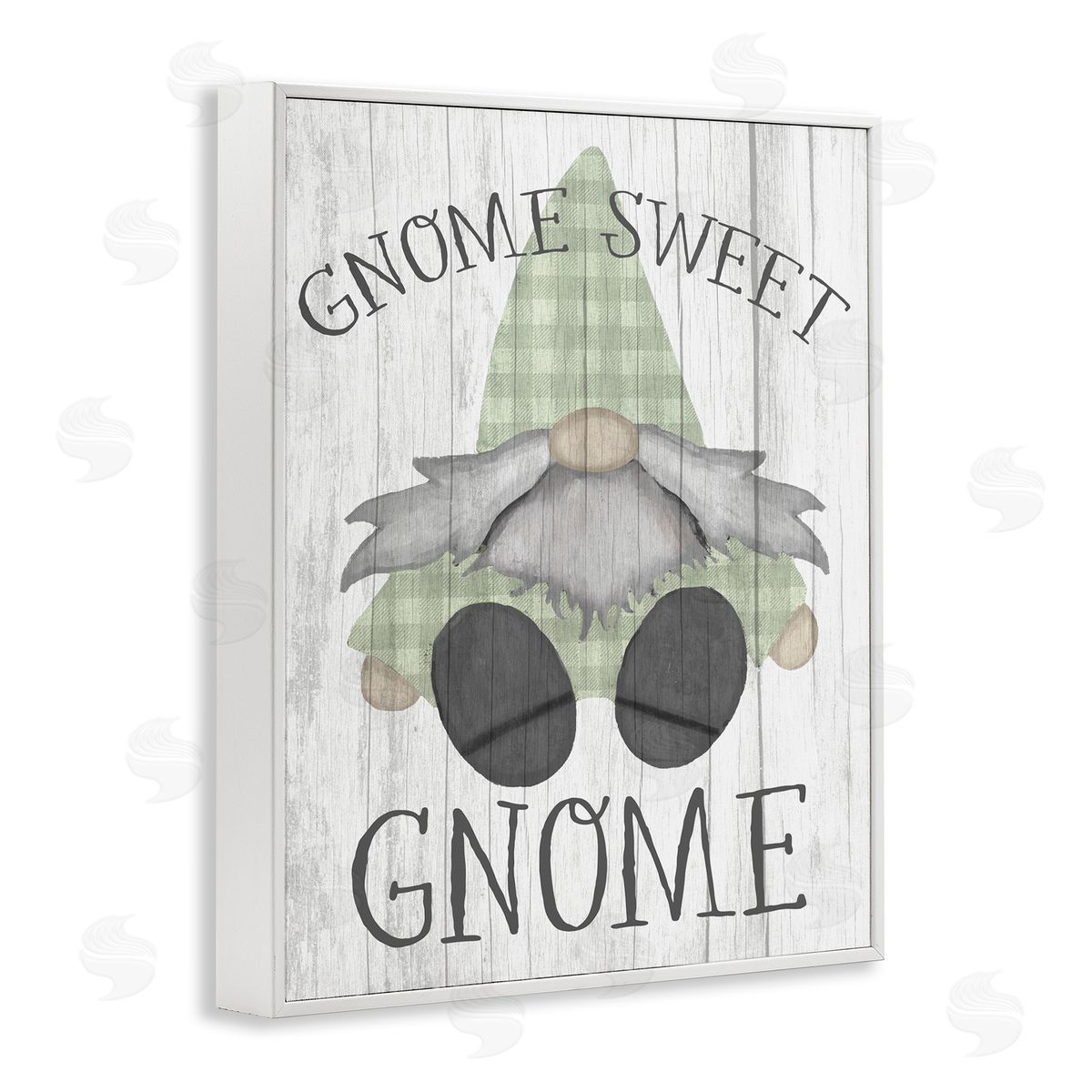 Stupell Studio Gnome Sweet Gnome Garden Pun White Framed Giclee Wall Art