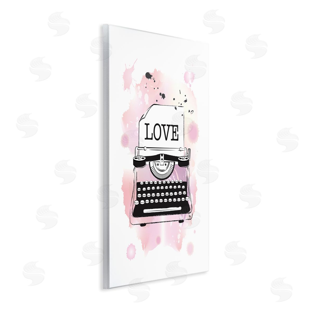 Martina Pavlova Pink Typewriter Love Paint Splash Wall Plaque Art