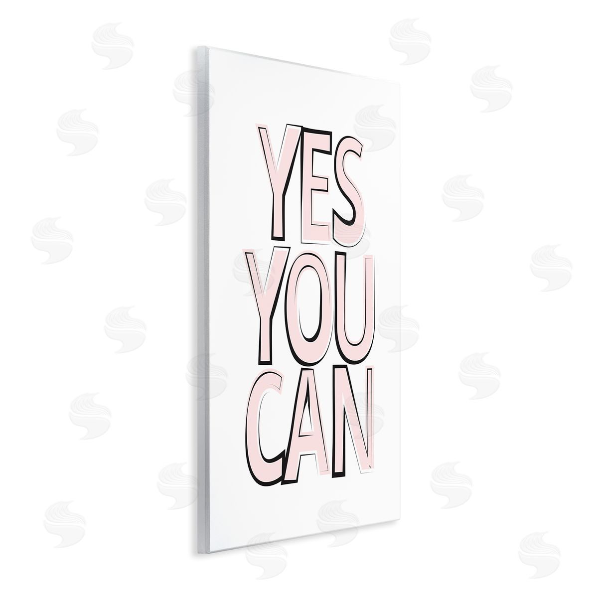 Martina Pavlova Yes You Can Phrase Minimal Pink Bold Text Wall Plaque Art