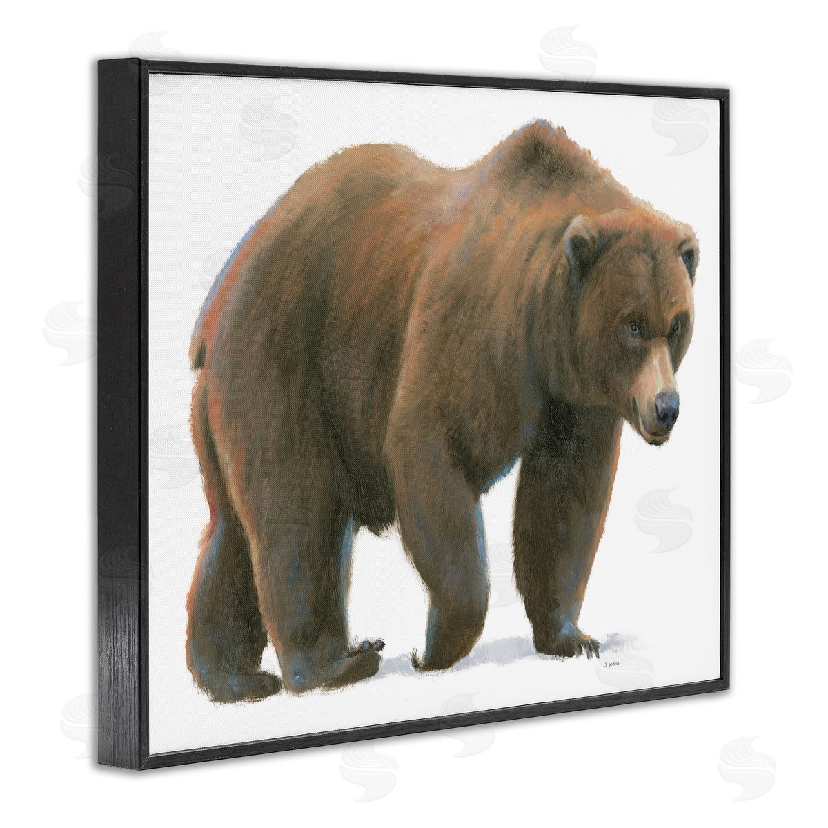 James Wiens Wild Northern Bear Minimal Forest Animal Black Framed Giclee Wall Art