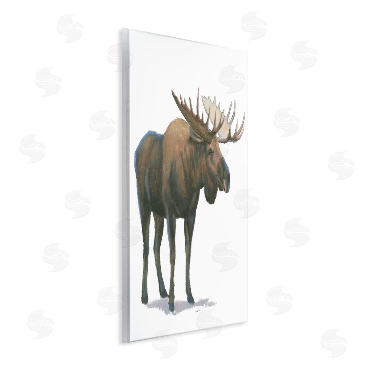 James Wiens Minimal Northern Moose Wild Woodland Animal Wall Plaque Art
