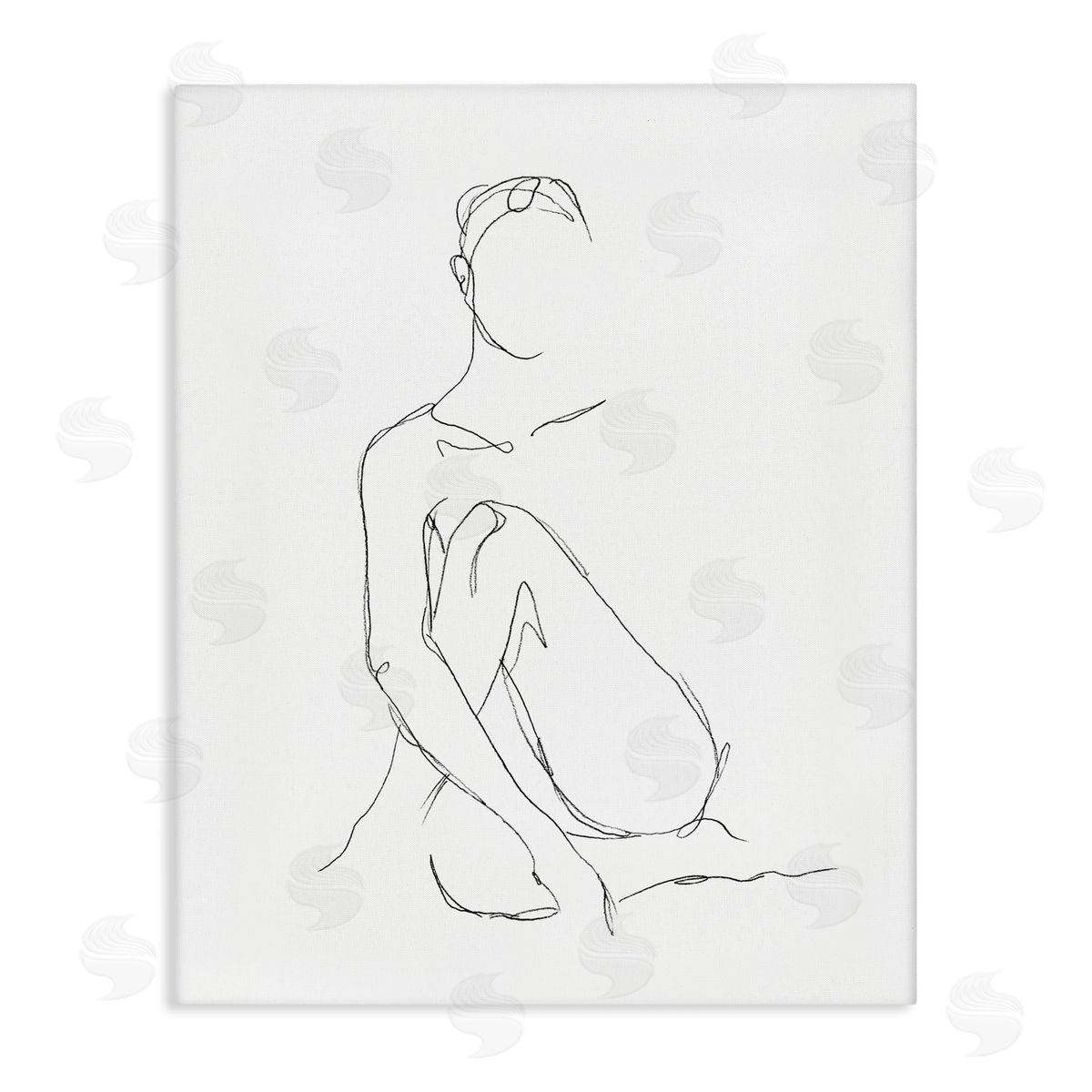 Ethan Harper Minimal Female Figure Drawing Contour Linework Canvas Wall Art