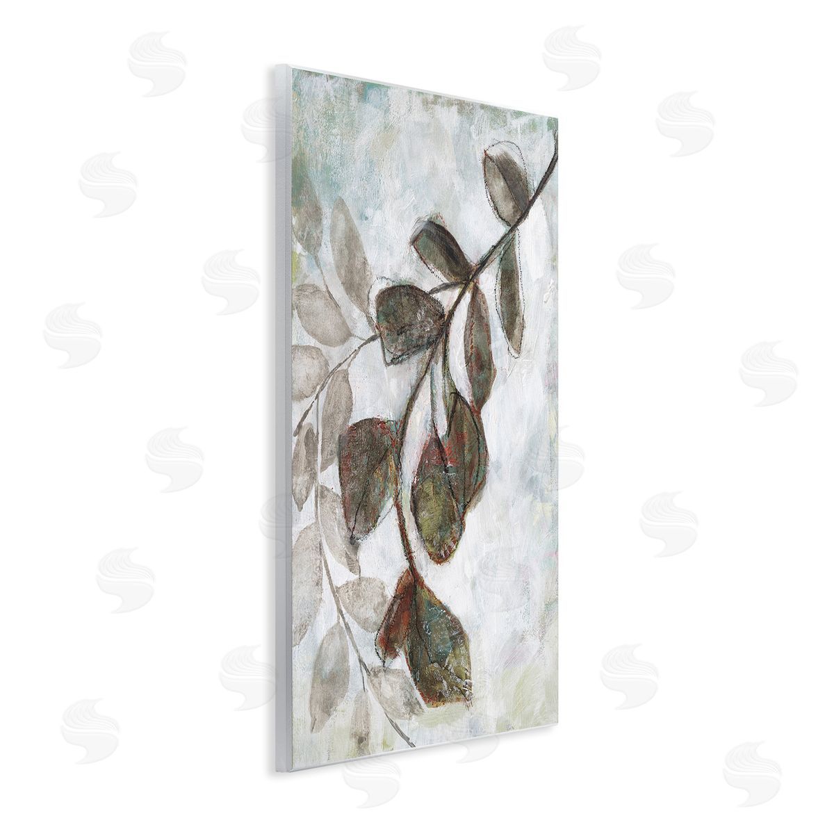 Jennifer Goldberger Fall Season Tree Branches Soft Sketch Leaves Wall Plaque Art