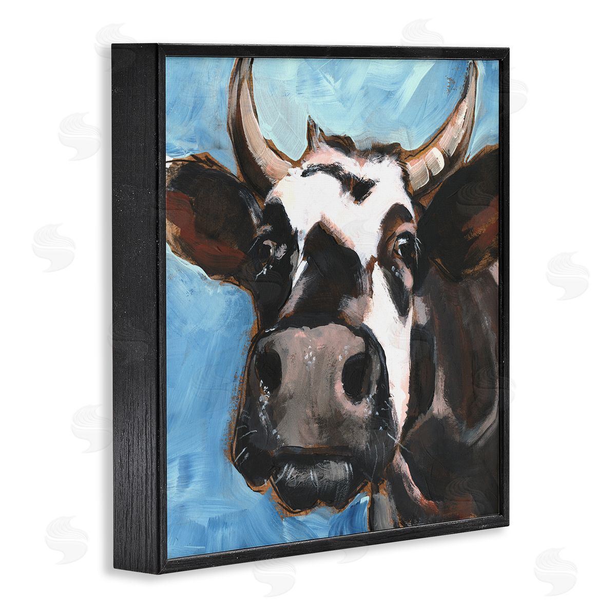Jennifer Paxton Parker Farm Cattle Close Up Countryside Animal Portrait Black Framed Giclee Wall Art