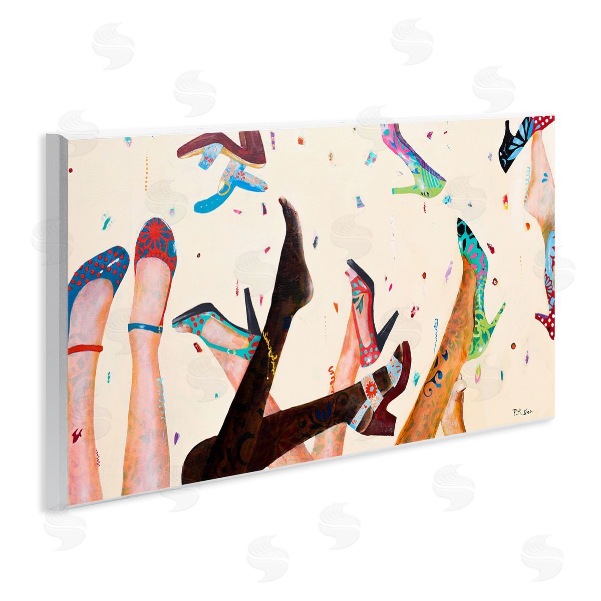 Pamela K. Beer Feet Throwing Heels Female Fashion Fun Wall Plaque Art