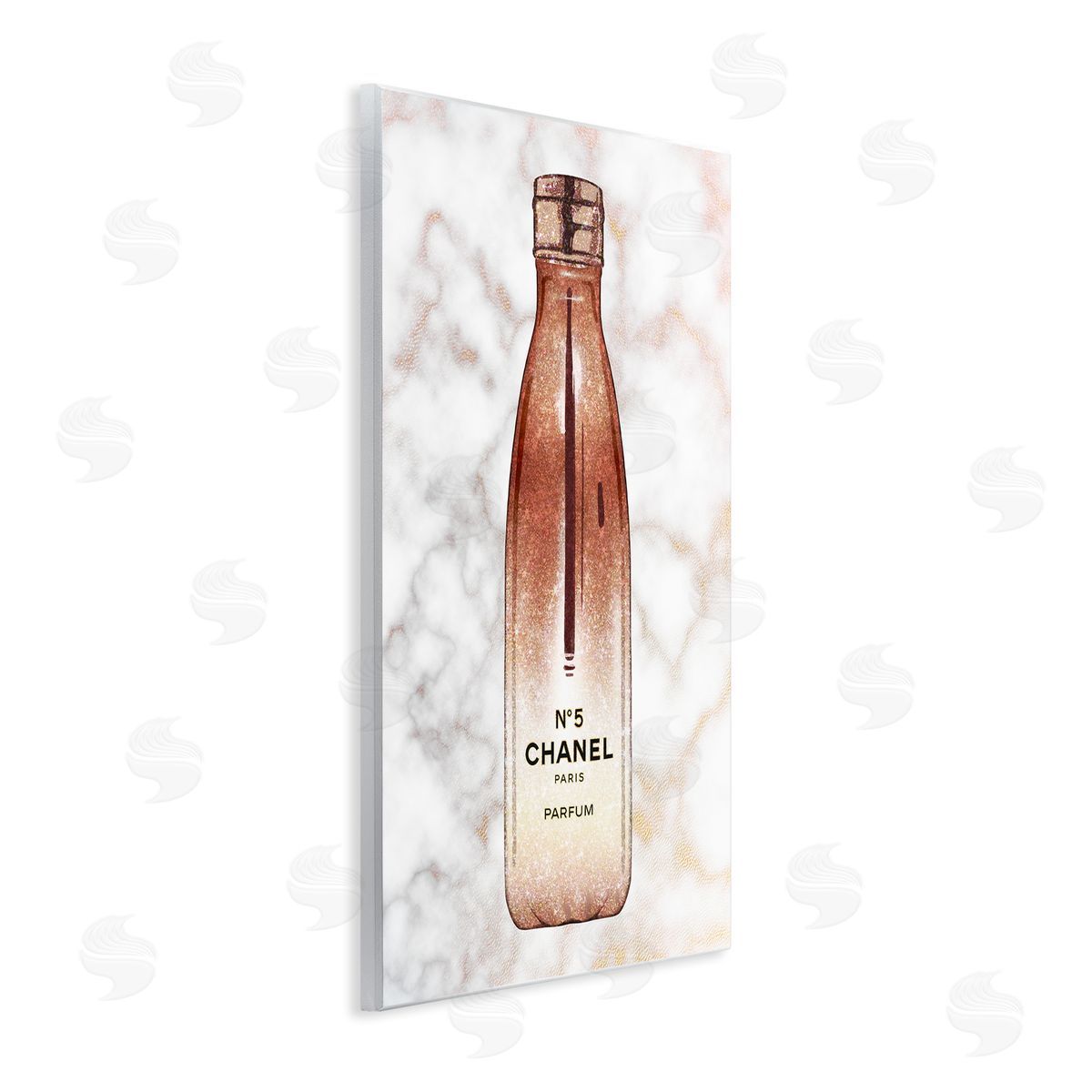 Ziwei Li Women's Fashion Water Bottle over Marble Wall Plaque Art