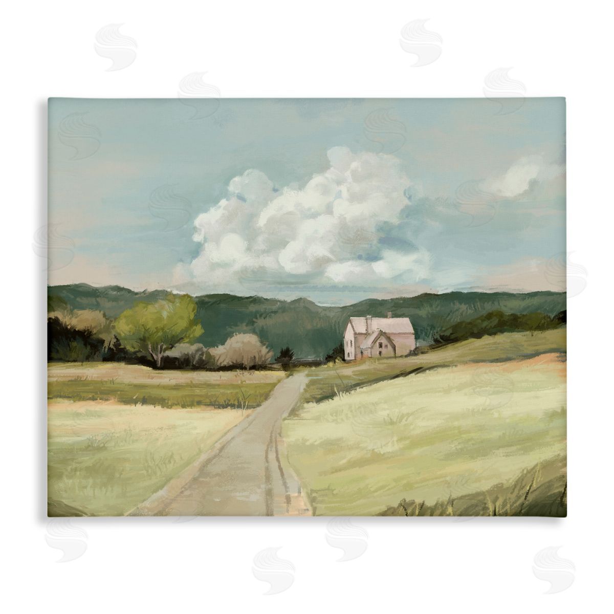 Road Leading Home Countryside Canvas Wall Art, Home Decor by Ziwei Li