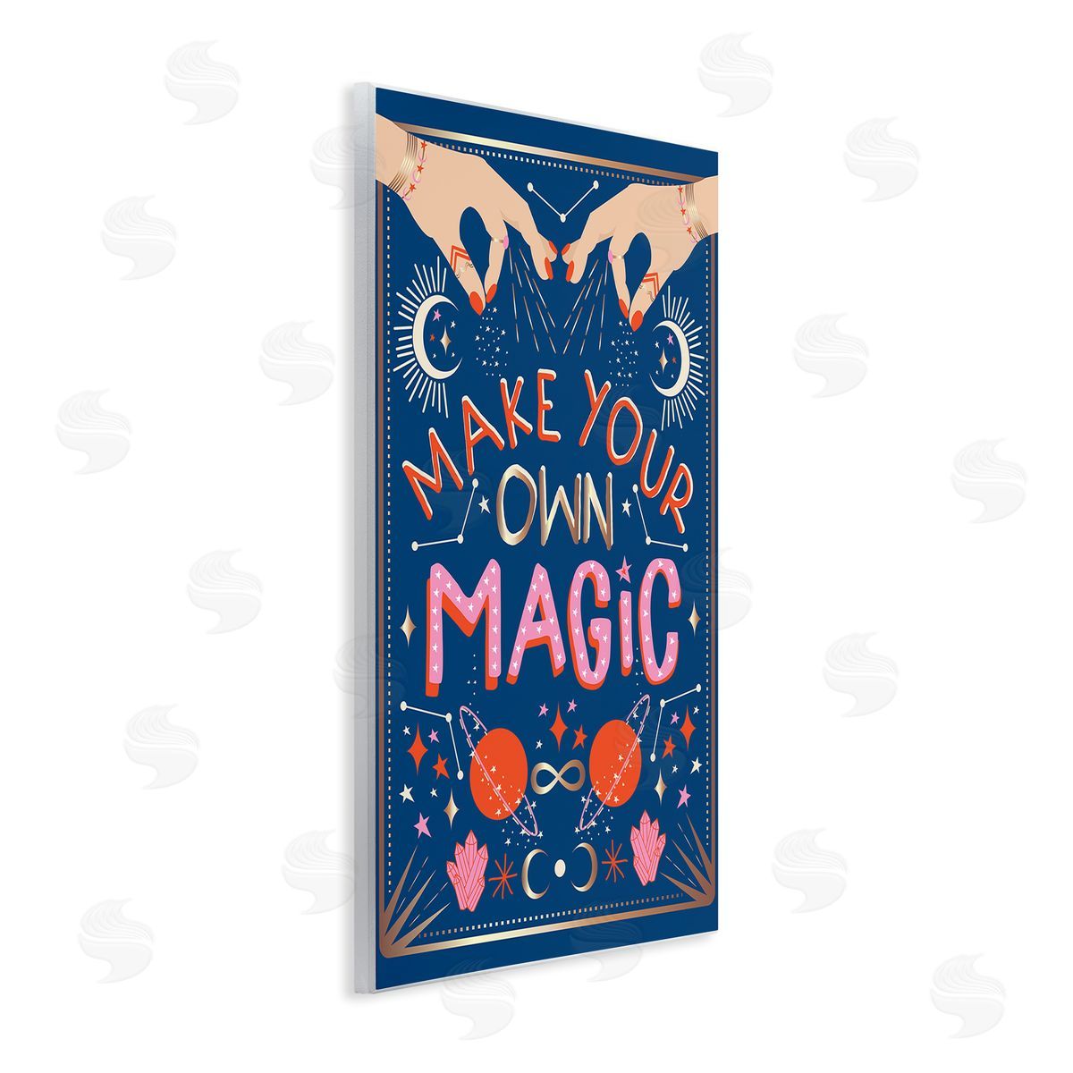 Hannah Heemsbergen Make Your Magic Phrase Fashion Hands and Constellations Wall Plaque Art