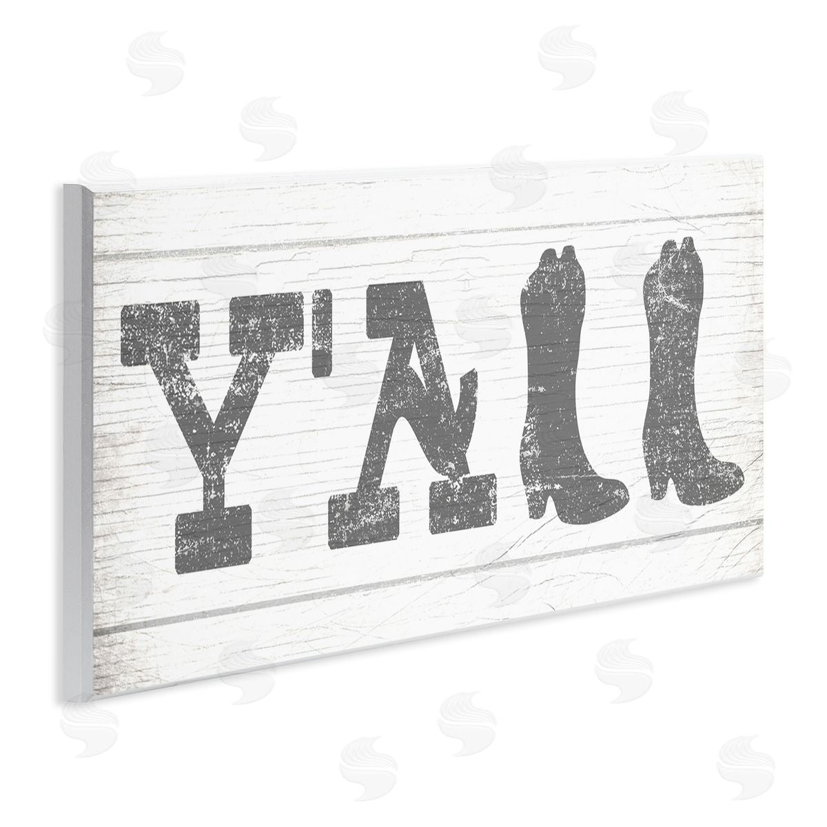 Stupell Studio Y'all Phrase Rural Cowboy Boot Typography Wall Plaque Art