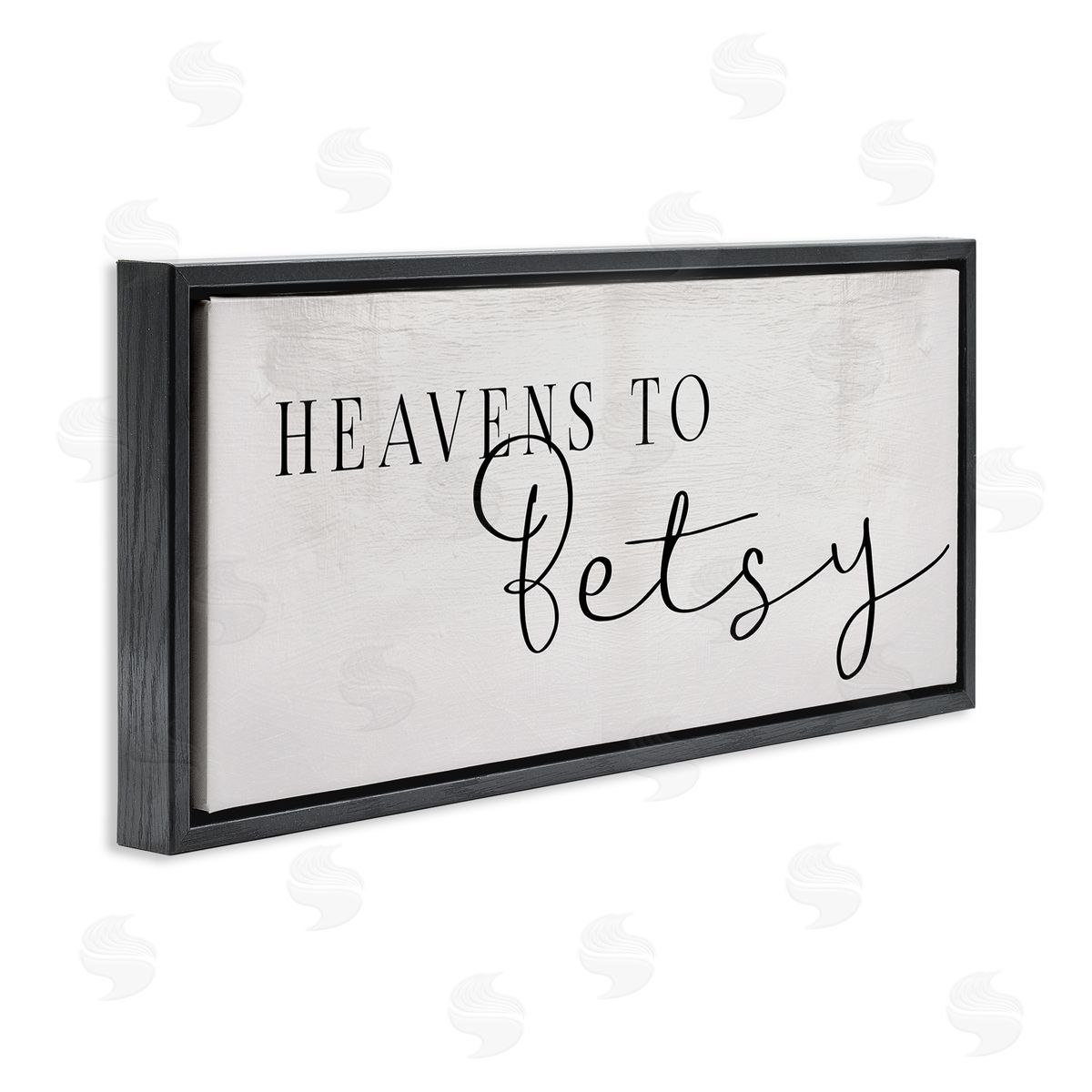Stupell Studio Heavens to Betsy Phrase Charming Southern Typography Black Floater Frame Canvas Art