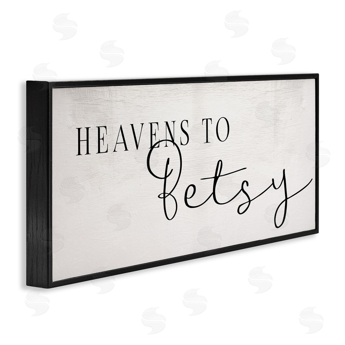Stupell Studio Heavens to Betsy Phrase Charming Southern Typography Black Framed Giclee Wall Art
