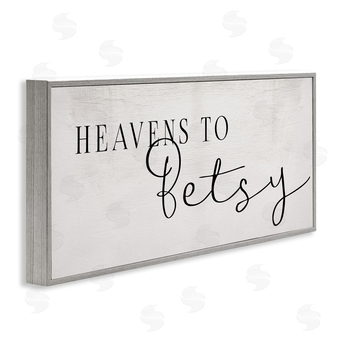 Stupell Studio Heavens to Betsy Phrase Charming Southern Typography Gray Framed Giclee Wall Art