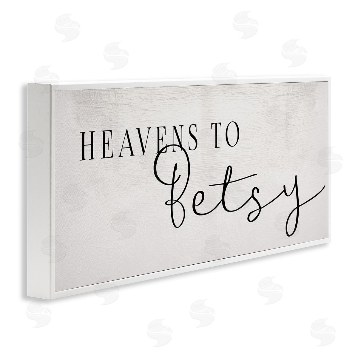 Stupell Studio Heavens to Betsy Phrase Charming Southern Typography White Framed Giclee Wall Art