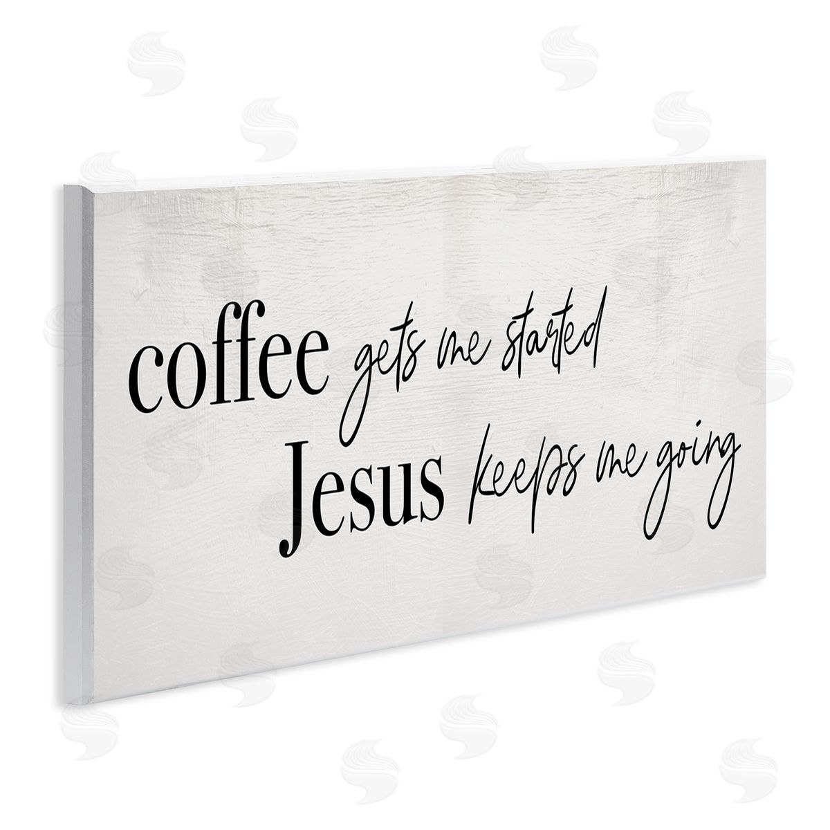 Stupell Studio Jesus Keeps Me Going Phrase Coffee Drink Inspired Wall Plaque Art